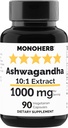 MontaHERB Ashwagandha Ekstrak 1000 mg - 90 Vegetarian Capsules