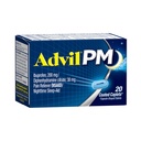 Advil PM (20 Count) Pain Reliever / Nighttime Sleep Aid Coated Caplet, 200mg Ibuprofen, 38mg Diphenhydramine