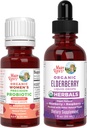 MaryRuth Organics Precision Probiotic for Women (Raspberry) & Elderberry Drops (Blueberry) 124; USDA Organik 124; Vitamin for Gut Health, Imunitas, & Overall Wellness 124; Vegan, Non-GMO, Gluten Free