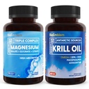BioEmblem Triple Magnesium Complex dan Antartika Krill Oil, Support Sleep and Brain Health, Heart and Joint Health, Promoses Cardiovaskular Health, and Support Relaxation