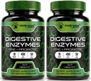 Enzim Digetical dengan Propoles dan Pregities, 450mg, 5 Milyar CFUs - Katup Super Disules Murni - Enzymes Digevical untuk Perempuan & Pria Mendukung Divalle & Gut Kesehatan - 120 Cacah (Paket 2)