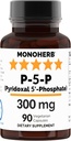 MONOHERB Pyridoxal 5-Fosfat 300 mg - 90 Vegetarian Capsules - P5P Aktif Vitamin B6 - Sangat Biotersedia