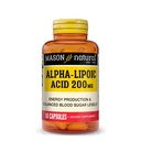 MASON NATURAL Alpha Lipoic Acid 200 mg, Mendukung Produksi Energi, Tambahan Dieter, 60 Kapsul