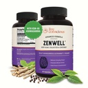 Live Conscious KSM-66 Ashwagandha Suplemen w / L Theanine & Alphawave - ZenWell Everyday Stress Relief, Cognitive, Brain Health - Ashwagandha for Men & Women - 60 Capsules