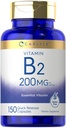Carlyle Vitamin B-2 = 124; Riboflavin 124; 200mg 124; 150 Count 124; Vegetarian, Non-GMO & Gluten Free Escule Suplemen