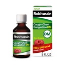 Robitsin Cough and Chest Contraffic DM, Batuk Suppresan dan Expectorant, Raspberry Flavor - 8 Fl Oz Bottle