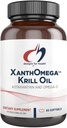 Desain untuk Kesehatan XanthOmega - Krill Oil dengan 12mg Astaxanthin - Antioksidant, Phospholipids + EPA / DHA Omega 3 - Cardiovascular, Skin + Eye Health Suplemen (120 Softgeels)