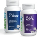 NaturreCity Vision Dukung Bundle 124; TrueVision Eye Health Formula, 30 Veggie Capsules + TrueAsta Marine