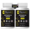 Potassium Iodide Tablet 130 mg - Thyroid & Respiratory - YODO Naciente KI Pills 124; Fast - Dissolve Suplemen Iodium Darurat 124; Non-GMO 124; Gluten Free Tablets 124; 300 Terbuat di AS 124; Paket 2