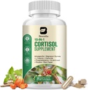 Suplemen Cortisol untuk Perempuan, 10 -in- 1 Cortisol Reducer Manajer Suplemen dengan Ashwagandha, Magnesium Glycinate, L- Theanine, Rhodiola, Non-GMO, 60 Vegan Capsules