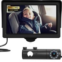 Kamera Mobil Bayi, HD Tampilkan Cermin Mobil Bayi dengan Fitur Penglihatan Malam, Kamera Mobil Bayi 4.3 inci dengan Tampilan Pemantau bersih, Kamera BackSeat Menghadapi Setiap Langkah Bayi