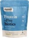Nuzest - Protein + Prograin- Gut Health - Superfood Powder Protein Blend - 300g / 10,6 oz Pouch (10 Pelayan) (French Vanilla, 300g)
