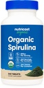 Spirulina Organik biaya 500mg, 240 tablet - Gluten Bebas, Non- GMO