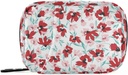 Red Pink Floral Flowers Pill Box 7 Day Cill Case Bag Travel Pill Organizer Bag dengan Zipper Portable Case Compact Size for Vitamin Suplemen Hoder