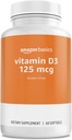 Basics - Vitamin D3, 125 mcg, 60 Softgels (1 per servis), Gluten Bebas