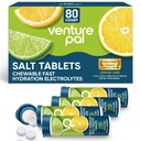 Venture Pal Chewable Electrolite Tablet, 80 Count Fast-Dissolve Sugar- Free Stick Salt Tablets - Variety Pack untuk Hidration Rapid, Outdoor Running, Hiking, Olahraga 124; Keto & Vegan Friendly 124; 4 Pack