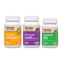 Renzo 's Vitamin Immunity Builder Bundle - Vitamin C dengan Elderberry & Zinc untuk Dukungan Imune, Anak-Anak Picky Eater Multivitamin, dan Vitamin D3