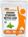 BulkSuplements.com Organic Stinging Nettle Extract Powder - Nettle Leaf Extract, Herbal Suplement - Vegan & Gluten Bebas, 750mg per Serving, 100g (3.5 oz) (Paket 1)