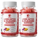 2 Pack Lukaree Liver Cleanse Detox & Repair Gummies: 124; Sugar- Free Milk Thistle Suplement w / Arcchok & L-Glutathione - Ultra- Comcendered Herbal Liver Dukungan untuk Pria & Vegan, 60 Count