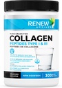 Renew Actives Hydrolyzed Collagen Peptides Powder 10G per Serving - Premium Grass-Fed Collagen untuk Skin, Joints & Hair - 9.4g Protein - Formasi Collagen & Muscle - Dibuat di Kanada