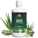 Aloe Vera Juice organik, Dibuat dari 100% Sertifikasi Organik, California Grown, Pertanian Aloe Segar Sejak 1972 Gunakan internal sebagai Suplemen Nutronasional atau Topanic, 32floz