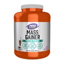 NOW Foods Sports Mass Gainer Protein Powder, Creamy Chocolate Flavor, Pea and Whey Protein Blend, 5,5 pon.