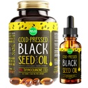 Magu Superfood Minyak Benih Hitam 2 oz dan Katup Minyak Benih Hitam
