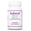 Optimox Iogoral 12.5 mg Supplement - Isodine Suplement, Thyroid Dukungan untuk Perempuan dan Pria, Lugol Solution Pill, Potasium Iodide Tablet, Kompleks Harian Mineral - 90 Cacah