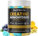Nutravita Creatine Monohydrate Gummies for Men & Women -5g of Creatine Monohydrate per Serving - Sugar Free, Vegan, Blueberry Pineapple Flavor, 120 Count