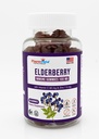 Elderberry Gummies 100mg dengan Vitamin C dan Zinc - Dukungan Imune, Gluten Free Gummies dengan 7% Anthoycyanin - 60 Count