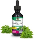 Nature 's Respon Nettle Leaf dengan Alkohol Organik, 2 - Fluid Ounces 124; Herbal Suplemen 126; Memroses Ammune Heath; Non-GMO, Kosher, Gluten- Free