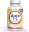 90 Vegetable Capsules Vitamin D. D3 5000LU (125 MCG) Tinggi Potency Ammune Dukungan Dieter Supplemen. Pemulihan Otot Sehat. None-GMO Formula