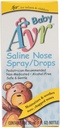 Bayi Ayr Saline Nose Spray / Drops, Spray Bottles 1 Fl Oz (Paket 1)