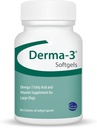 Ceva Derma-3 Softgels, Omega- 3 Acid & Vitamin Tambahan untuk Large Dogs (60 Cacah)