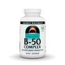 Sumber B-50 Kompleks 50 mg B-Vitamin untuk Dukungan Produksi Energi - 250 Tablet