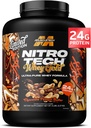 MuscleTech Whey Protein Powder (Chocolate Peanut Butter, 5LB) - Nitro- Tech Whey Protein Isolate Smoothie untuk Lean Muscle & Fast Recovery - 24g dari Whey Gold Protein for Women & Men - Glutenthie-Free