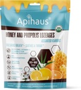 Honey and Propolis Lozenges Asported Flavors, Freshens Breath - Soothes a Throat - Imune Support with Vitamin C, Vitamin D and Zinc, 20 Count