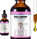 Liquid Collagen for Cats Skin and Coat Supplement for Cats Collagen for Cats Relief, Joint Health Cat Collagen Drop with Allergies, Bovine Collagen, Vitamin C, Biotin, MSM 2 F.oz