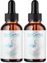 (2 Paket) ZenCortex Zen Cortex Ear Drops, ZenCortex for Tinnitus Advanced Formula Advanced Formula Support, Zen Cortex All Natural Hearing Supplemen Formula Ear Relief Vegan Ingrediment (60 Pelayan)