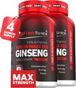 Herbtonics Korea Red Panax Ginseng 1500mg - Suplemen Energi untuk Performance Peak, Fokus & Vitalitas - Potensi Tinggi Ekstrak Root Ginseng - 240 Vegan Capsules