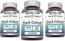 Amazing Formulas Black Cohosh 540mg 120 Capsule Suplement: 124; Non- GMO 124; Gluten Free Heroes 124; Made in USA (3 Pack)
