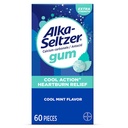Alka- Seltzer Cool Action Heartburn Relief Gum, Ekstra Kekuatan Gum Antax, Intrable Acid dan Upset Stomach Relief, No Chalky Taste, Cool Mint Flavor, 60 Count