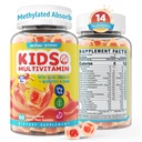 Anak-anak Multivitamin Gummies dengan Besi, Sugar Free, Anak-anak Daily Vitamin + Programs, Algae Omega 3 (EPA / DHA), A, C, D, Metil B12, Faunce, B6, Zinc, Biotin, untuk Heally Growth, Imune Duction, 60 Count