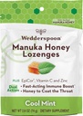 Wedderspoon Manuka Honey Imunity Lozenges, Cool Mint, 2.6 Oz (Pack of 1), Genuine New Zealand Honey, Boost Immunity Dalam Dua Jam