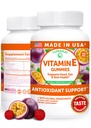 Lunakai USA Made Vitamin E Gummies 400IU with Vitamin C - Delicious, Vegan, Non-GMO Suplemen untuk Daily Skin & Eye Dukungan, 60ct
