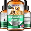 Perawatan Kennel Cough untuk Anjing & Kucing - Dibuat di Amerika Serikat - Alergy & Cat Ashma Relief - Mullen Leaf & Elderberry Blend - Dry, Wet & Barky Cough Relief for Dogs & Cats - All Breeds & Sizes - 2 Fl Oz
