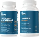 Dr. Tobias Turmeric Curcumin dan Lipomal Glutathione - Support Joint Health, Imune Fungsi, dan Skin Vitalitas - Vegan, Non- GMO