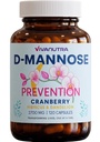 Cranberry D Mansules - D Mannose with Cranberry, Hibiscus & Dandelion, 2000 mg / Day - Supports Urinary Tract Health & Comfort - 120 Veggie Capsules