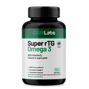 RTG Omega 3 Norwegia Fish Oil dengan CoQ10 Dietary Suppliment- Kesehatan Jantung & Antioksidant Dukungan dengan Vitamin D & E - 2000 mg Disustable Disovered - Super rTG Omega 3, 180 Softgels oleh CGM Labs