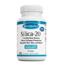 EuroMedica Silica- 20 - Tambahan Struktur Tulang & Kolagen Produksi - Dukungan Gigi dan Kedap Sehat - Aids Rambut, Skin & Nails Kesehatan - 60 Tablet (30 Pelayan)